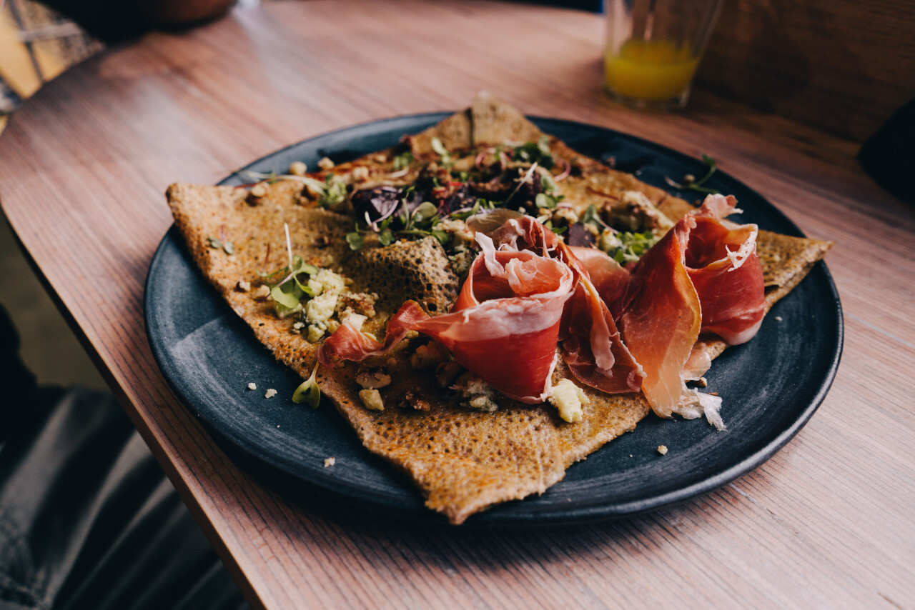 Crêpe au prosciutto et fromage