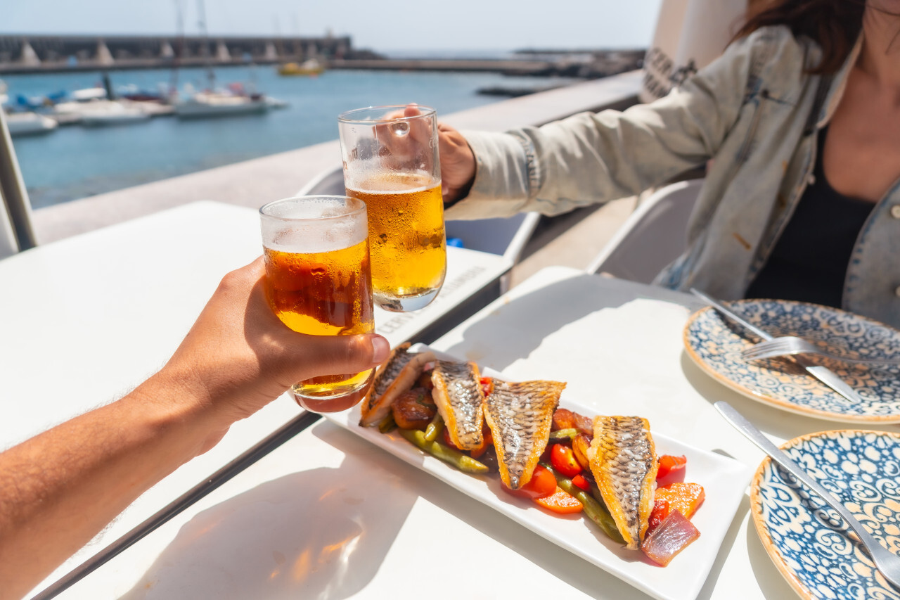 Toast de bière avec poisson