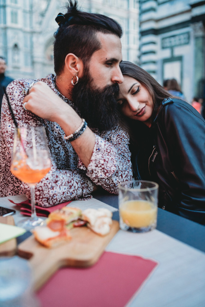 Couple sharing a drink